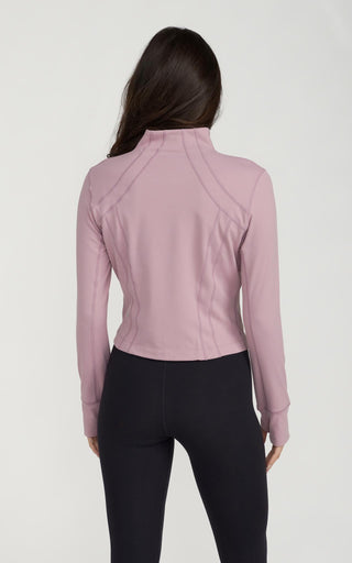 SA Cropped Contour Jacket in Elderberry
