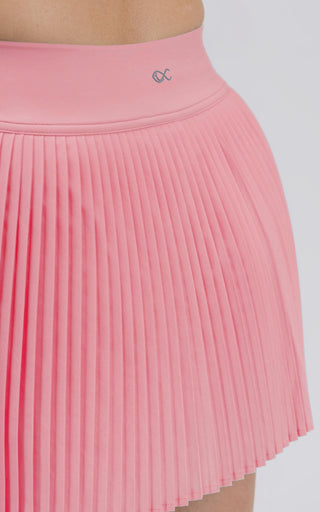 Hardcourt High-Rise Pleated Tennis Skirt - Flamingo Pink