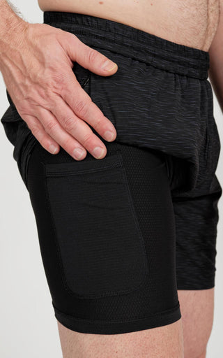 Elevate Running Short (With Liner) - Black