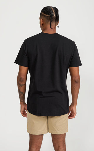 Men's Pima Split-Hem Tee in Black
