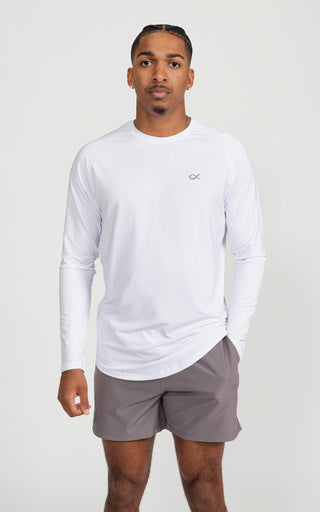 Long Sleeve Performance Cooling Shirt UPF 50 in White