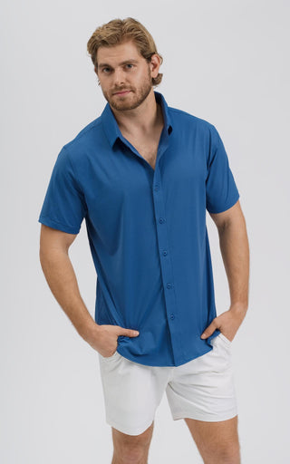 SA Active Button-Up Shirt - True Navy