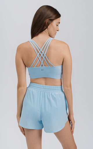 Beyond V2 Sports Bra in Angel Falls Blue
