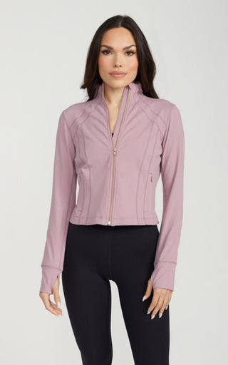 SA Cropped Contour Jacket in Elderberry