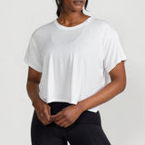 Loose-fit Crop Top in White