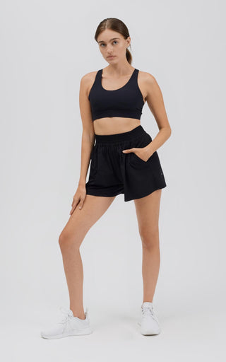 Summit Short High-Rise Woven Stretch - Black