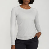 Women's Long Sleeve Lux-Tech Shirt in Lunar Gray