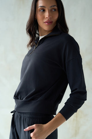 Marlow Half-Zip Jacket - Black