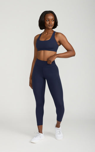 Elan Sports Bra in Navy