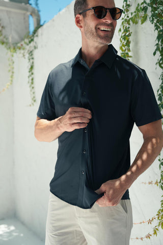 SA Active Button-Up Shirt - Black