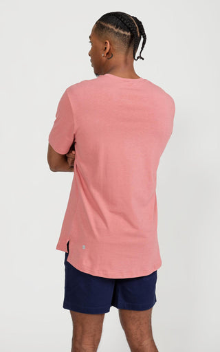 Men's Pima Split-Hem Tee in Rose