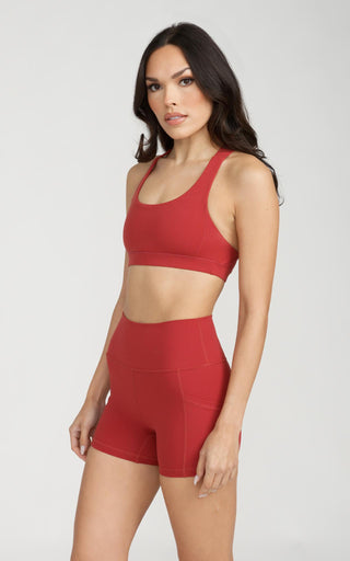 Y-Not Sports Bra in Red Dahlia