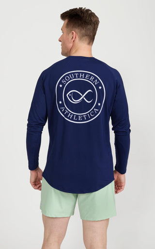 Long Sleeve Performance Cooling Shirt UPF 50 in Navy