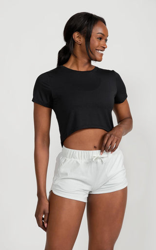 Luv Crop in Black