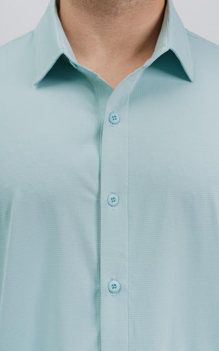 SA Active Button-Up Shirt - Blue Haze