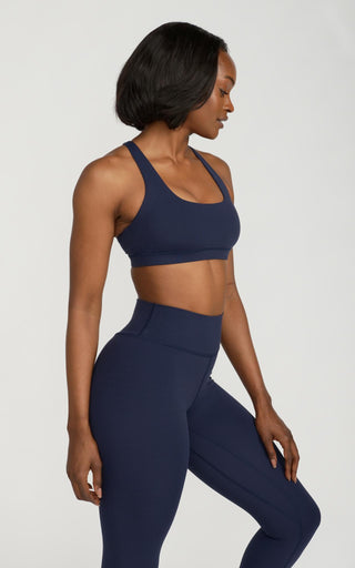 Elan Sports Bra in Navy