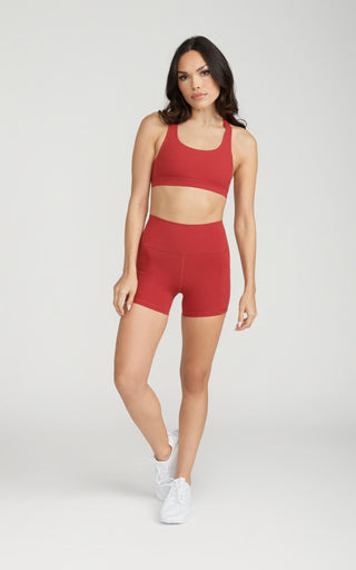 Y-Not Sports Bra in Red Dahlia