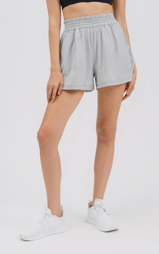 Summit Short High-Rise Woven Stretch - Light Gray