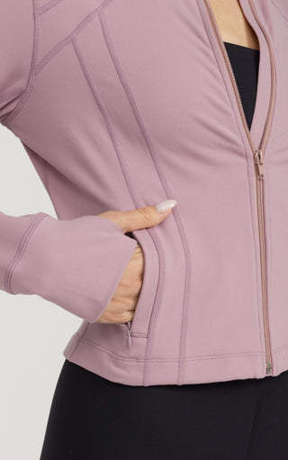 SA Cropped Contour Jacket in Elderberry