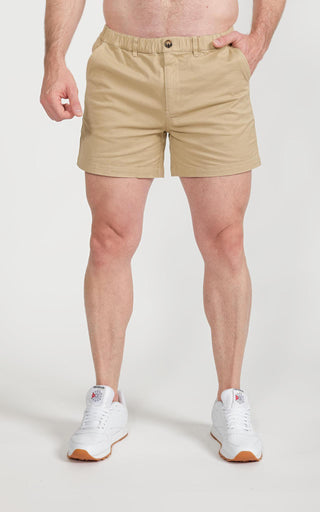 Casual Stretch Short 5” in Khaki