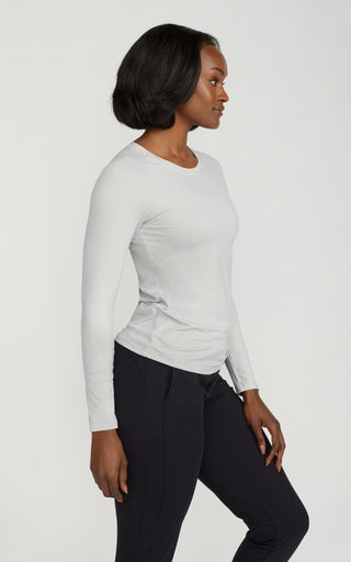 Women's Long Sleeve Lux-Tech Shirt in Lunar Gray