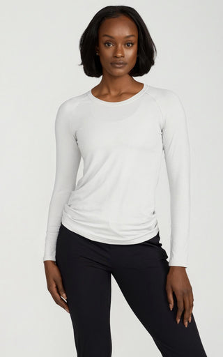 Women's Long Sleeve Lux-Tech Shirt in White