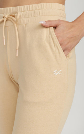 Premium High-Rise Jogger 29" in Almond Buff