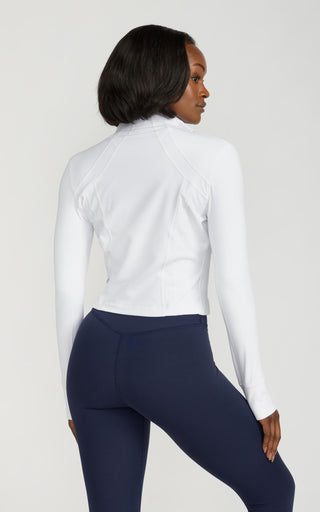 SA Cropped Contour Jacket in White