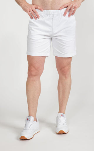 Casual Stretch Short 7” in White