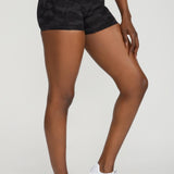 Bliss Biker Short 4" With Pockets in Black Camo