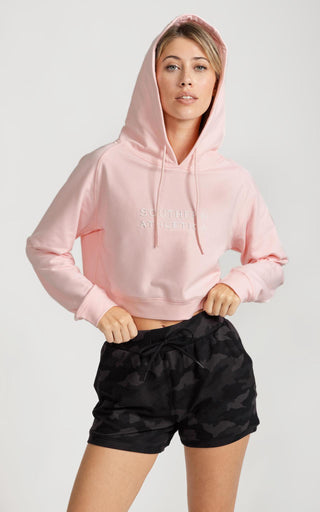 Women's Cropped Hoodie in Pinkesque