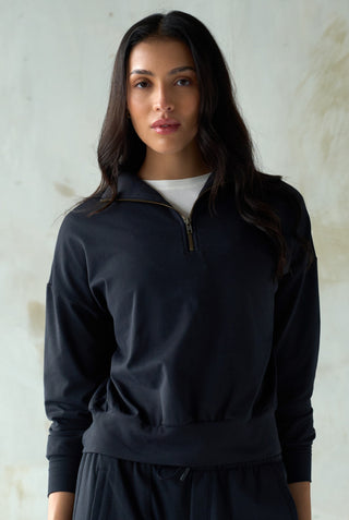 Marlow Half-Zip Jacket - Black