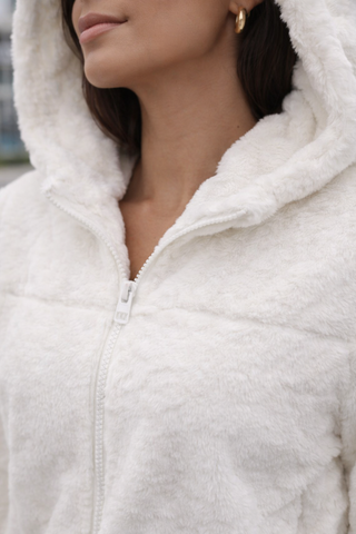 Faux Fur Jacket - White