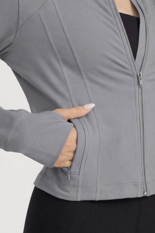 SA Cropped Contour Jacket in Frost Gray