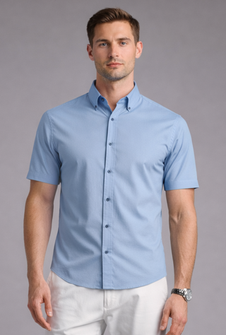 SA Active Button-Up Shirt - Serenity