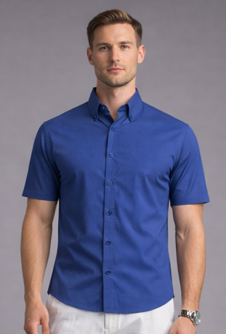 SA Active Button-Up Shirt - True Navy