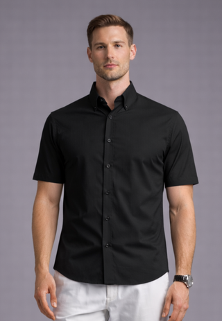 SA Active Button-Up Shirt - Black