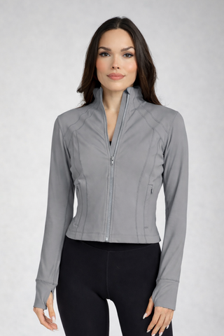 SA Cropped Contour Jacket in Frost Gray