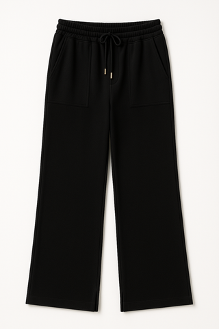 Marlow Wide-Leg Jogger - Black