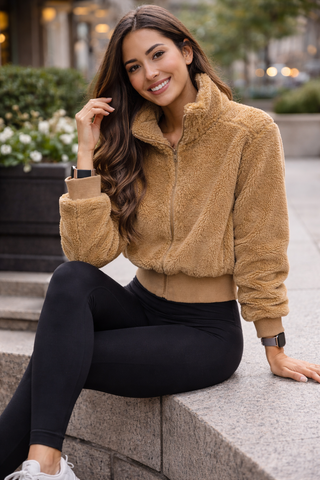 Sherpa Jacket - Teddy Bear