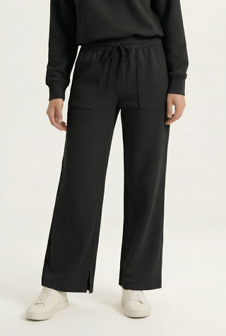 Marlow Wide-Leg Jogger - Black