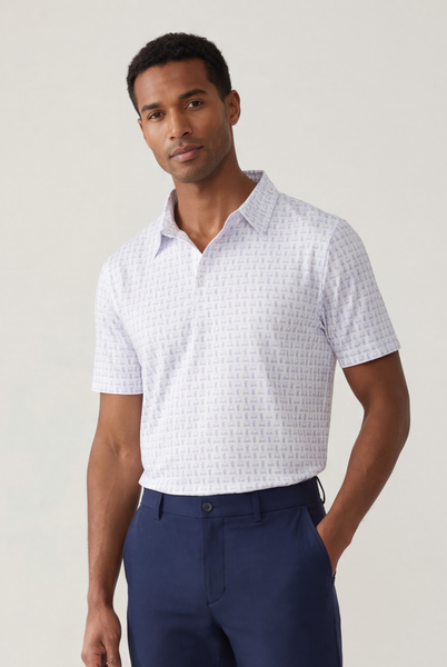 Men's Cool-Tech Performance Golf Polo Shirt - Golf Carts