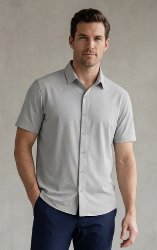 SA Active Button-Up Shirt - Harbor Mist