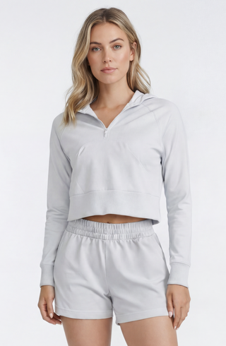 Nula Half Zip Hoodie in Glacier Gray