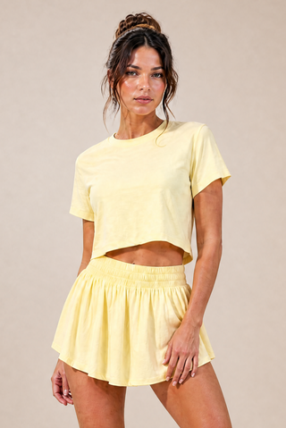 Luv Crop in Butter Yellow