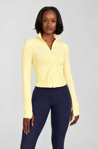 SA Cropped Contour Jacket - Butter Yellow