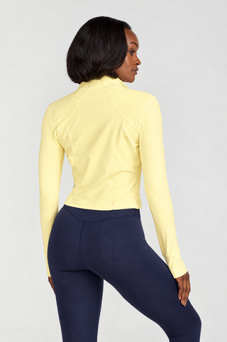 SA Cropped Contour Jacket - Butter Yellow