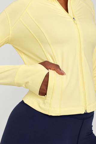 SA Cropped Contour Jacket - Butter Yellow