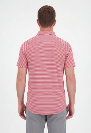 Raglan Cool-Tech Polo - Crimson Stripes