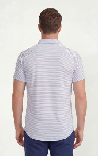 Raglan Cool-Tech Polo - Serenity Stripes